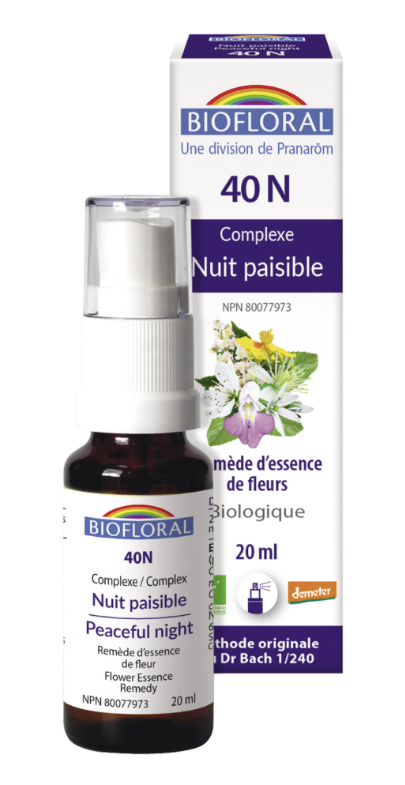 40N - Nuit Paisible - Rescue Night - Biofloral - 20ml (vaporisateur)
